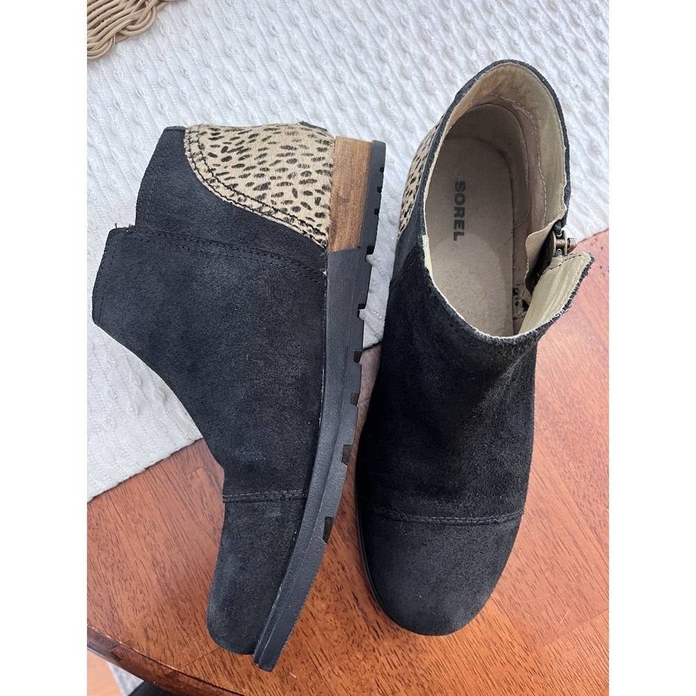Sorel Major Low Ankle Boot Women's Size 9.5 Leopard Print Bootie